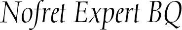 Nofret Expert BQ font - NofretExpertBQ-LightItalicOsF.otf