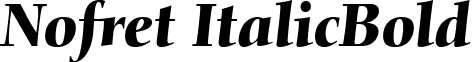 Nofret ItalicBold font - Nofret_Medium_Italic.ttf