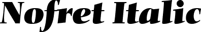 Nofret Italic font - Nofret_Bold_Italic.ttf