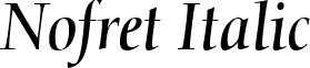 Nofret Italic font - Nofret_Italic.ttf