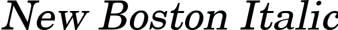 New Boston Italic font - New_Boston_Italic.ttf