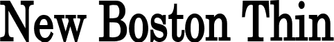 New Boston Thin font - New_Boston_Thin_Bold.ttf