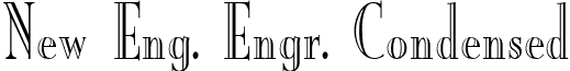 New Eng. Engr. Condensed font - New_Eng._Engr._Condensed_Normal.ttf