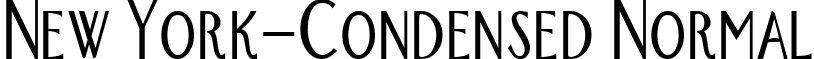 New York-Condensed Normal font - New-York-Condensed_Normal.ttf