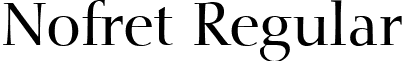 Nofret Regular font - Nofret_Regular.ttf