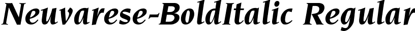 Neuvarese-BoldItalic Regular font - Neuvarese-BoldItalic.ttf
