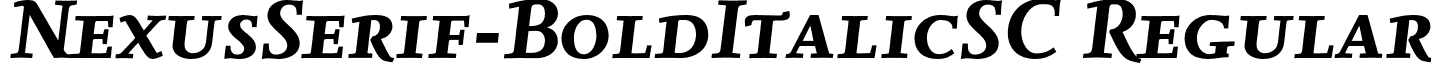 NexusSerif-BoldItalicSC Regular font - NexusSerif-BoldItalicSC.otf