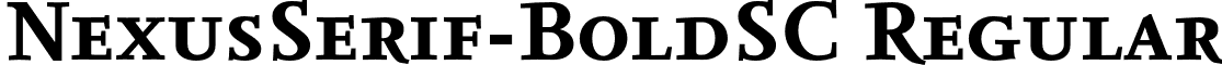 NexusSerif-BoldSC Regular font - NexusSerif-BoldSC.otf