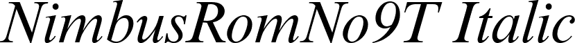 NimbusRomNo9T Italic font - NimbusRomNo9T_Italic.ttf