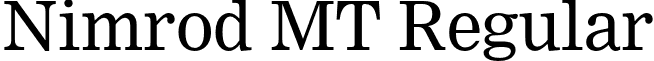 Nimrod MT Regular font - NimrodMT.otf