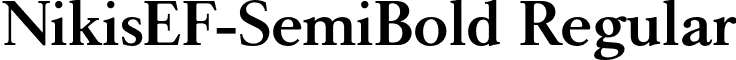 NikisEF-SemiBold Regular font - NikisEF-SemiBold.otf