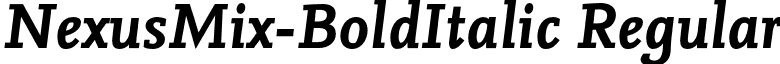 NexusMix-BoldItalic Regular font - NexusMix-BoldItalic.otf