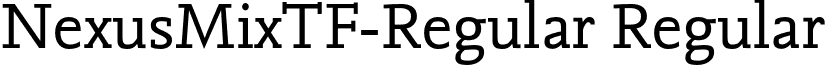 NexusMixTF-Regular Regular font - NexusMixTF-Regular.otf