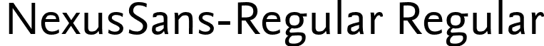 NexusSans-Regular Regular font - NexusSans-Regular.otf