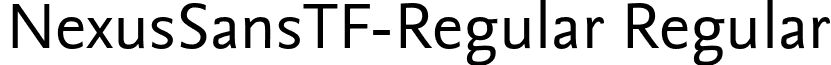 NexusSansTF-Regular Regular font - NexusSansTF-Regular.otf