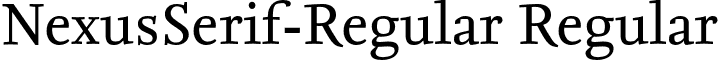 NexusSerif-Regular Regular font - NexusSerif-Regular.otf