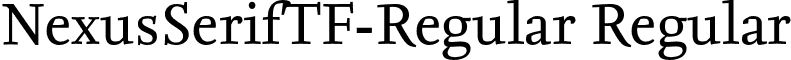 NexusSerifTF-Regular Regular font - NexusSerifTF-Regular.otf