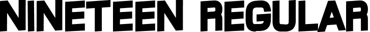 Nineteen Regular font - Nineteen.ttf