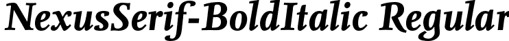 NexusSerif-BoldItalic Regular font - NexusSerif-BoldItalic.otf