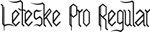 Leteske Pro Regular font - leteske_pro.otf