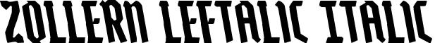 Zollern Leftalic Italic font - zollernleft.ttf
