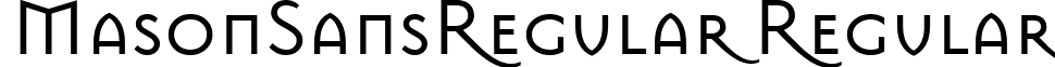 MasonSansRegular Regular font - MasonSansRegular_Regular.ttf