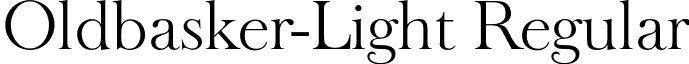 Oldbasker-Light Regular font - Oldbasker-Light.otf