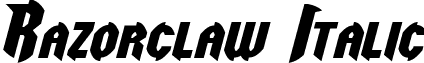 Razorclaw Italic font - Razorclaw_Italic.otf