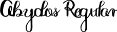 Abydos Regular font - Abydos.ttf
