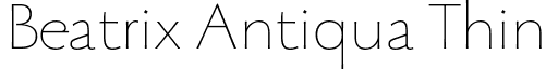 Beatrix Antiqua Thin font - BeatrixAntiqua-Thin Trial.ttf