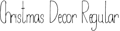 Christmas Decor Regular font - Christmas-Decor.otf