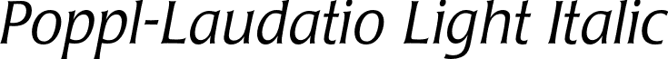 Poppl-Laudatio Light Italic font - PopplLaudatio-LightItalic.otf