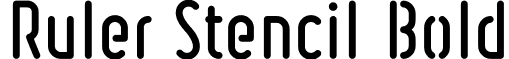Ruler Stencil Bold font - Ruler Stencil Bold.ttf