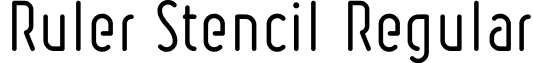 Ruler Stencil Regular font - Ruler Stencil Regular.ttf