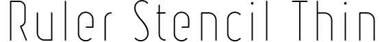 Ruler Stencil Thin font - Ruler_Stencil_Thin.ttf