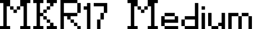 MKR17 Medium font - MKR17.ttf