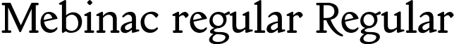 Mebinac regular Regular font - Mebinac_regular.otf