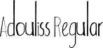 Adouliss Regular font - Adouliss.otf