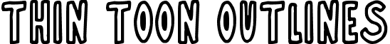 Thin Toon Outlines font - Thin_Toon_Outlines.ttf