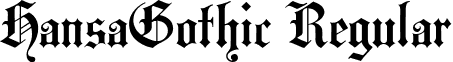 HansaGothic Regular font - hansagothic-regular.ttf