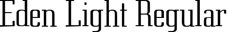 Eden Light Regular font - edenlight.ttf