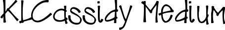 KLCassidy Medium font - KLCassidy.ttf