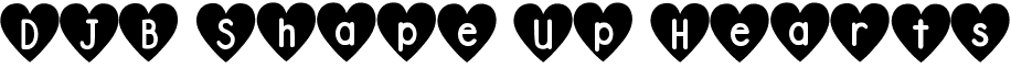 DJB Shape Up Hearts font - DJB Shape Up Hearts.otf