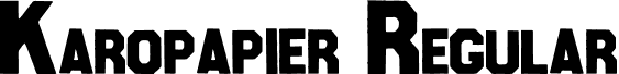 Karopapier Regular font - KaropapierRegular.ttf