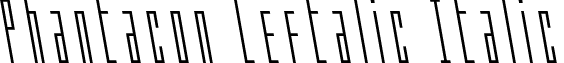 Phantacon Leftalic Italic font - phantaconleft.ttf