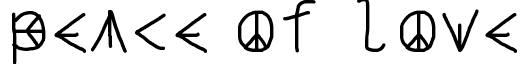 peace of love font - peace of love.ttf