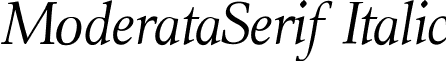 ModerataSerif Italic font - Moderat0.ttf