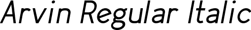 Arvin Regular Italic font - Arvin Regular Italic.ttf