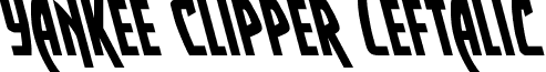 Yankee Clipper Leftalic font - yankeeclipperleft.ttf