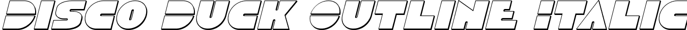 Disco Duck Outline Italic font - discoduckoutital.ttf